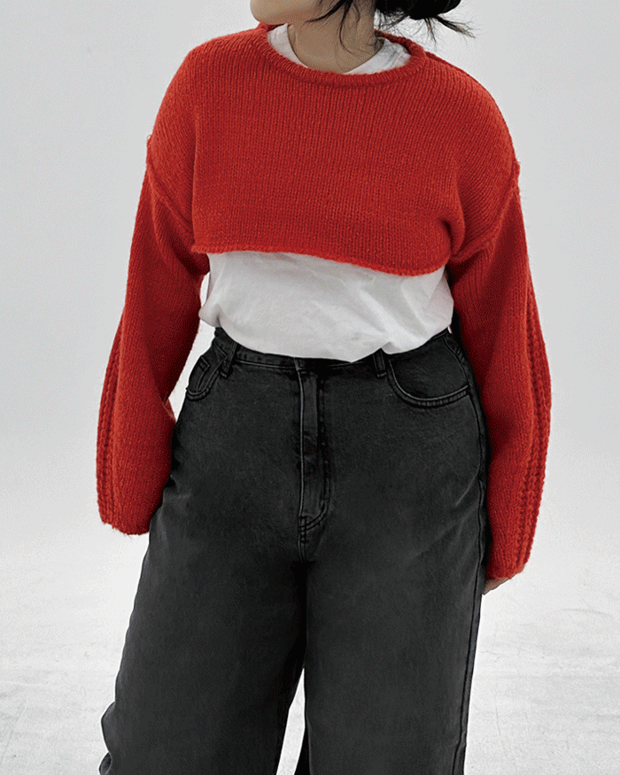 Crop bolero sweater
